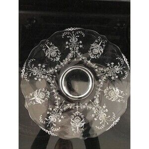 Helsey Orchid Crystal Waverly Pattern Platter